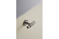 Bouton T manor T ø30x54x39 zamac look inox 
